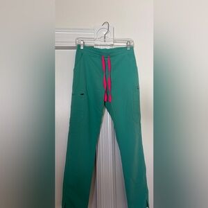 Figs Teal Straight Leg Scrub Pants